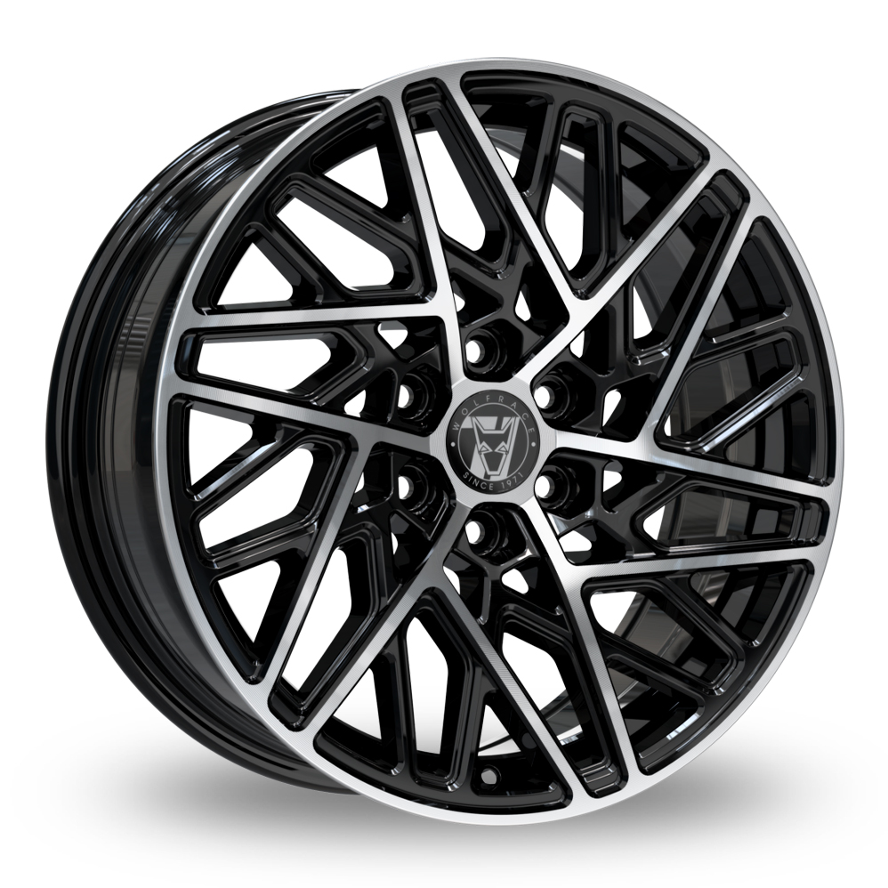 Wolfrace 71 Sonic GT6 Gloss Raven Black Polished Alloy Wheels