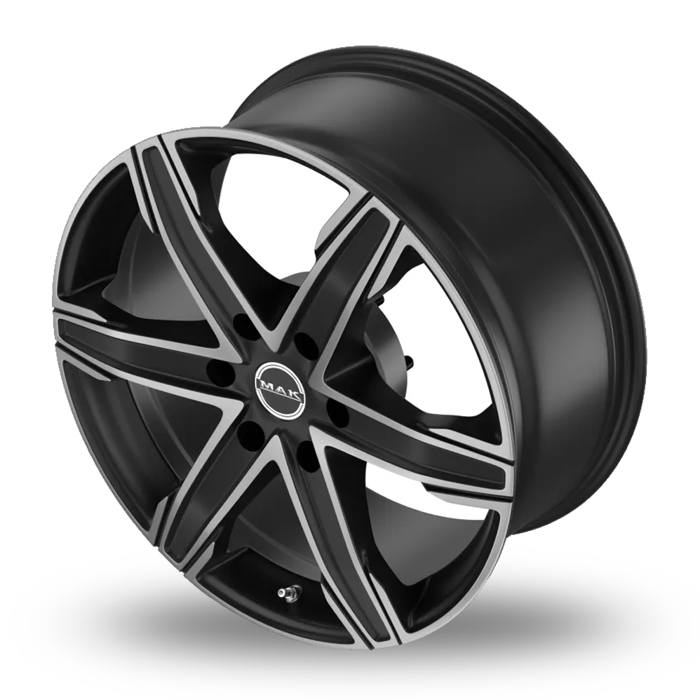 16" MAK King 6 Ice Black Alloy Wheels