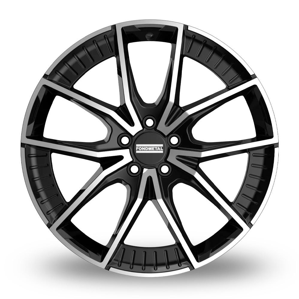 21" Fondmetal Elatha Gloss Black Machined Alloy Wheels