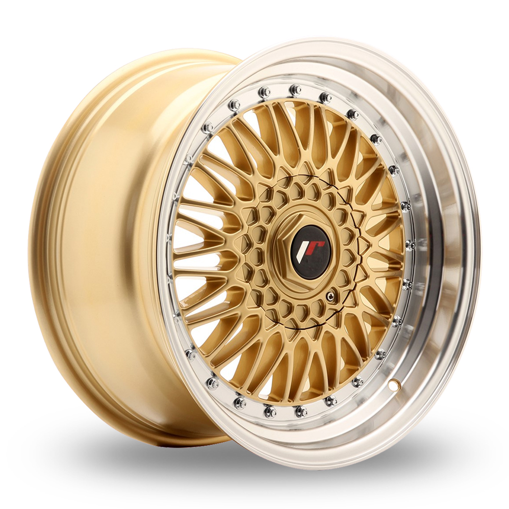 Japan Racing JR9 (8.5x17) Gold Machined Lip Alloy Wheels