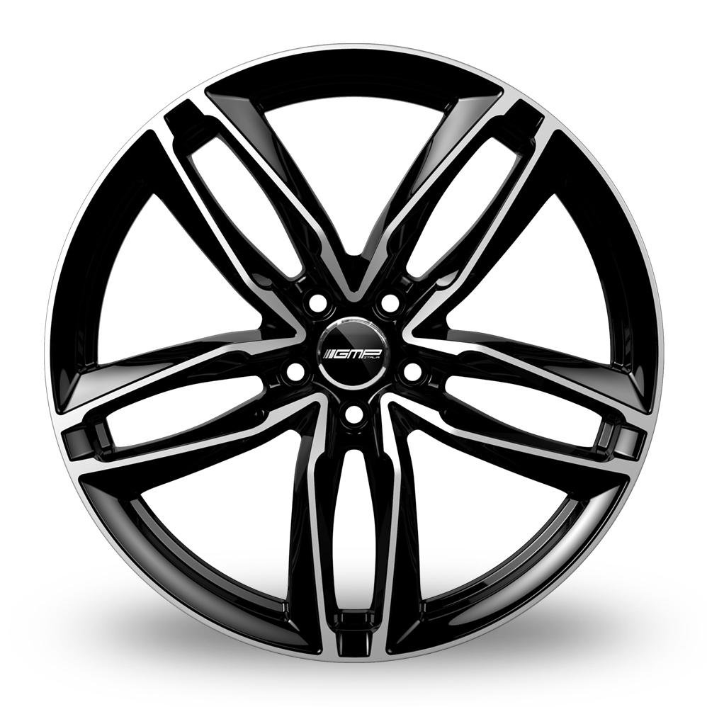 19" GMP Italia Atom Black Polished Alloy Wheels