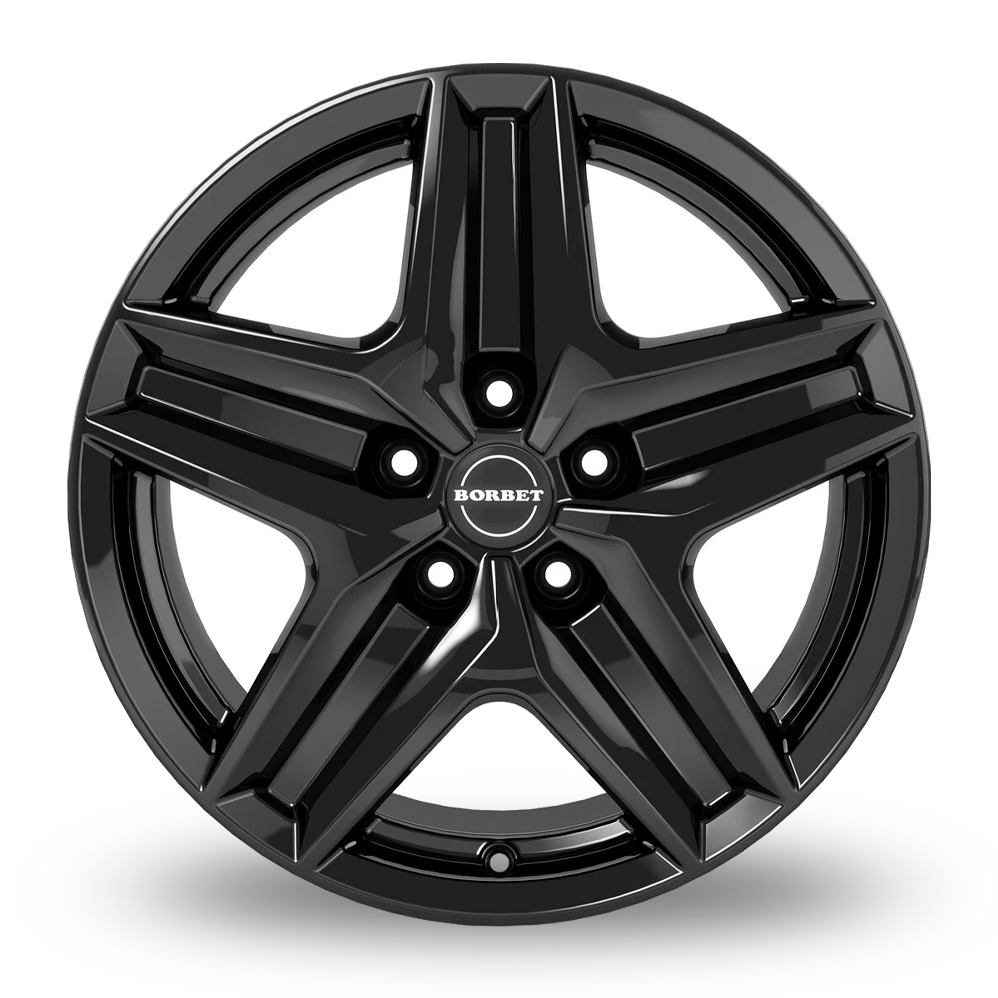 18" Borbet CWZ Gloss Black Alloy Wheels