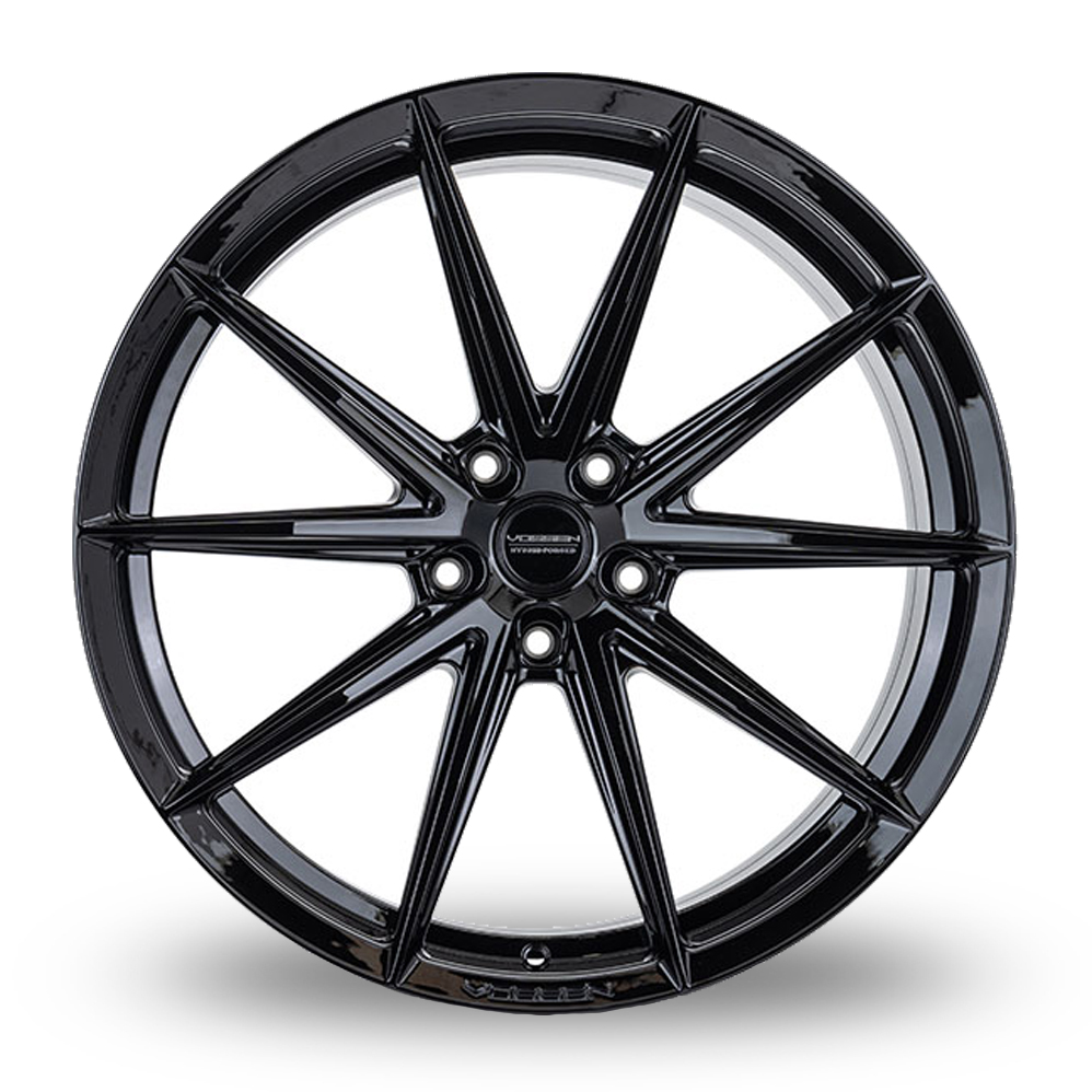 22" Vossen HFX-2 (10.5x22) (Deep Concave) Gloss Black Alloy Wheels