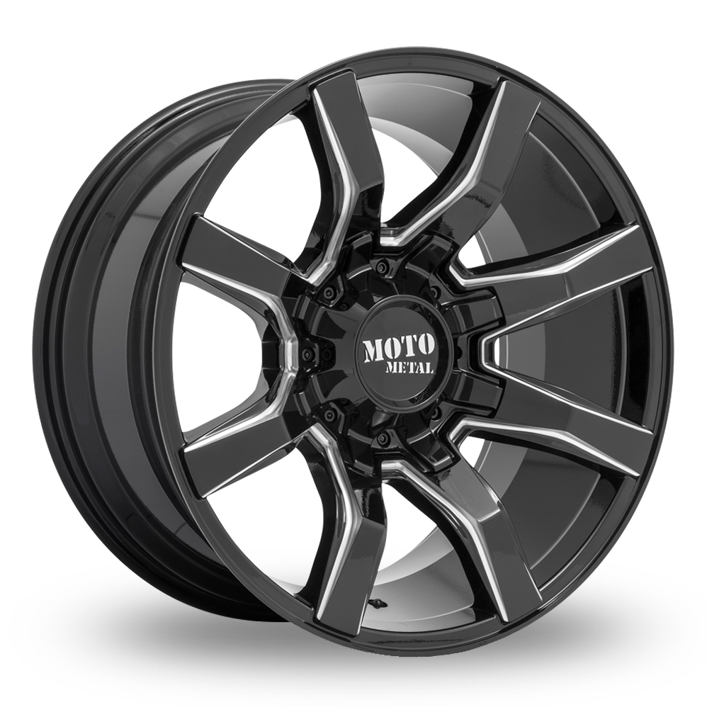 Moto Metal MO804 Spider (USA Warehouse) Gloss Black Milled Alloy Wheels