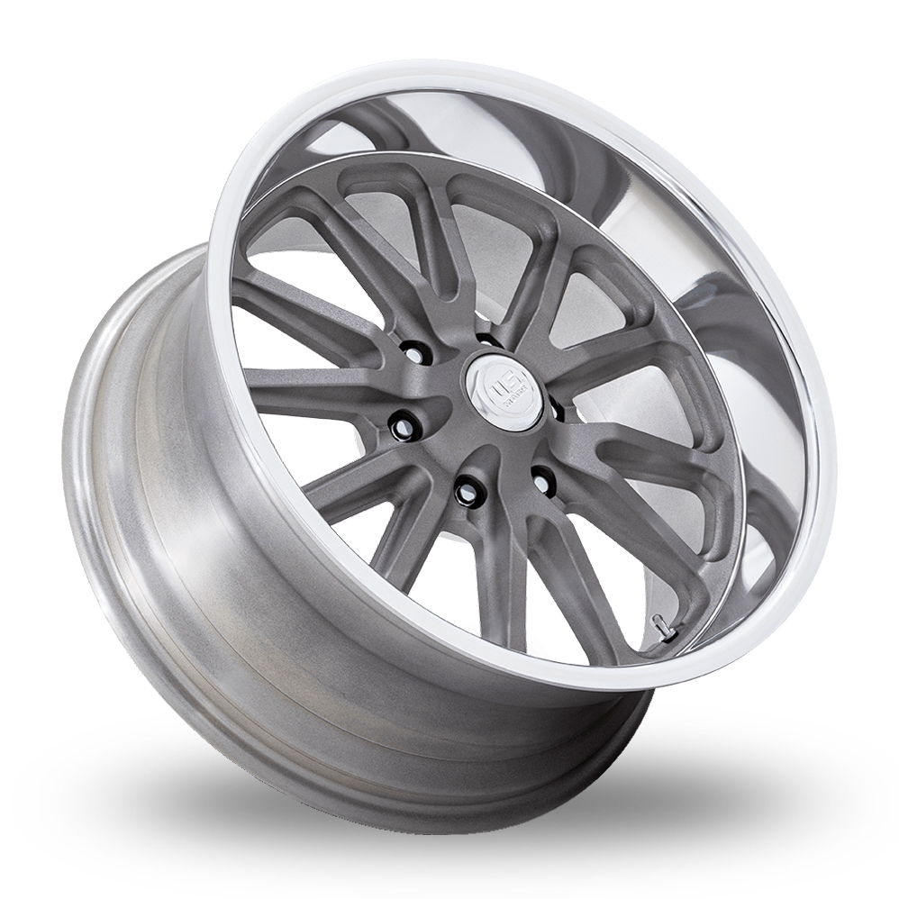 20" US Mags UC145 Rambler 6 Matte Gunmetal Diamond Cut Lip Alloy Wheels