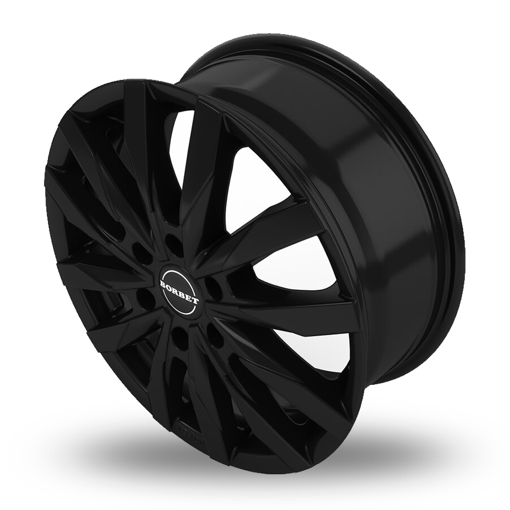 17" Borbet CW6 Matt Black Alloy Wheels