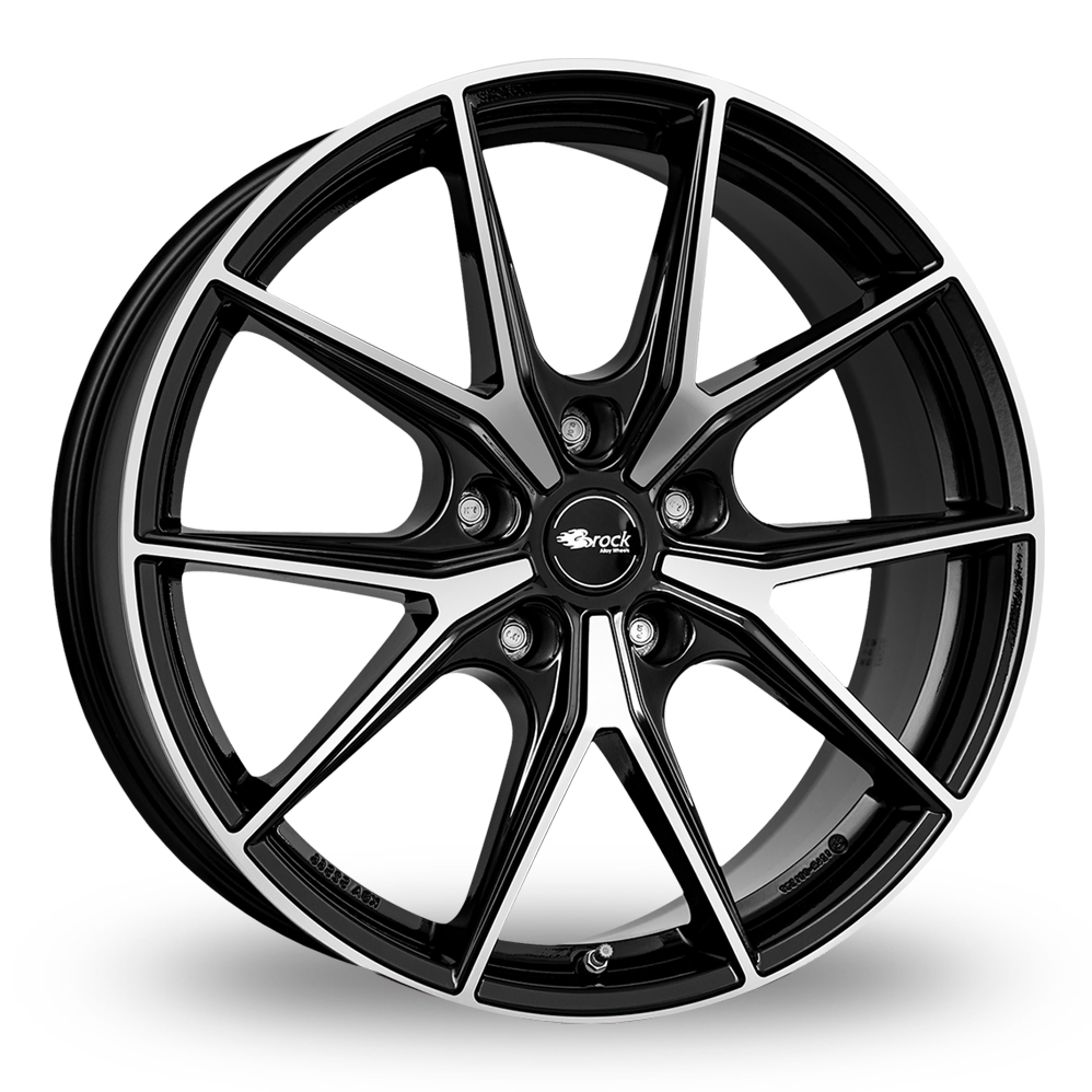 Brock B40 Gloss Black Polished Alloy Wheels