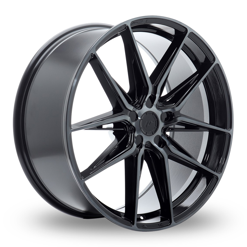 Japan Racing JR44 (9.5x21) (Custom Fitment) Black Machined Tinted Face Alloy Wheels
