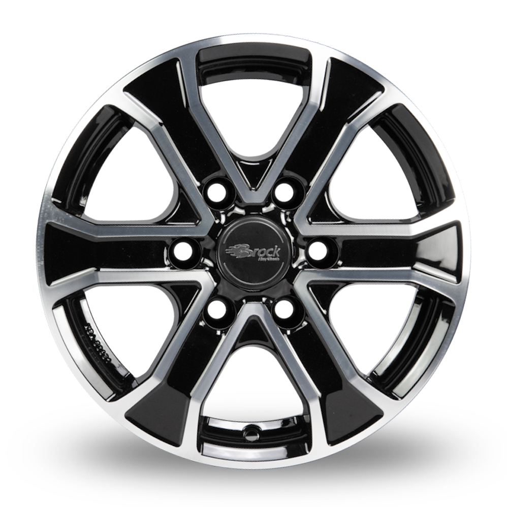 18" Brock RC31 Gloss Black Polished Alloy Wheels