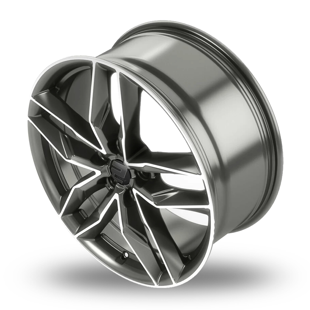 18" 2DRV WH40 Dark Gunmetal Machined Alloy Wheels