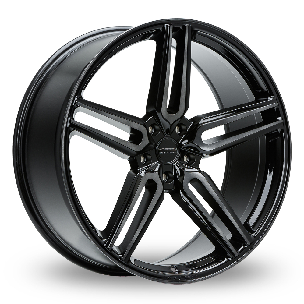 Vossen HF-1 (9x21) (Flat Concave) Double Tinted Gloss Black Alloy Wheels