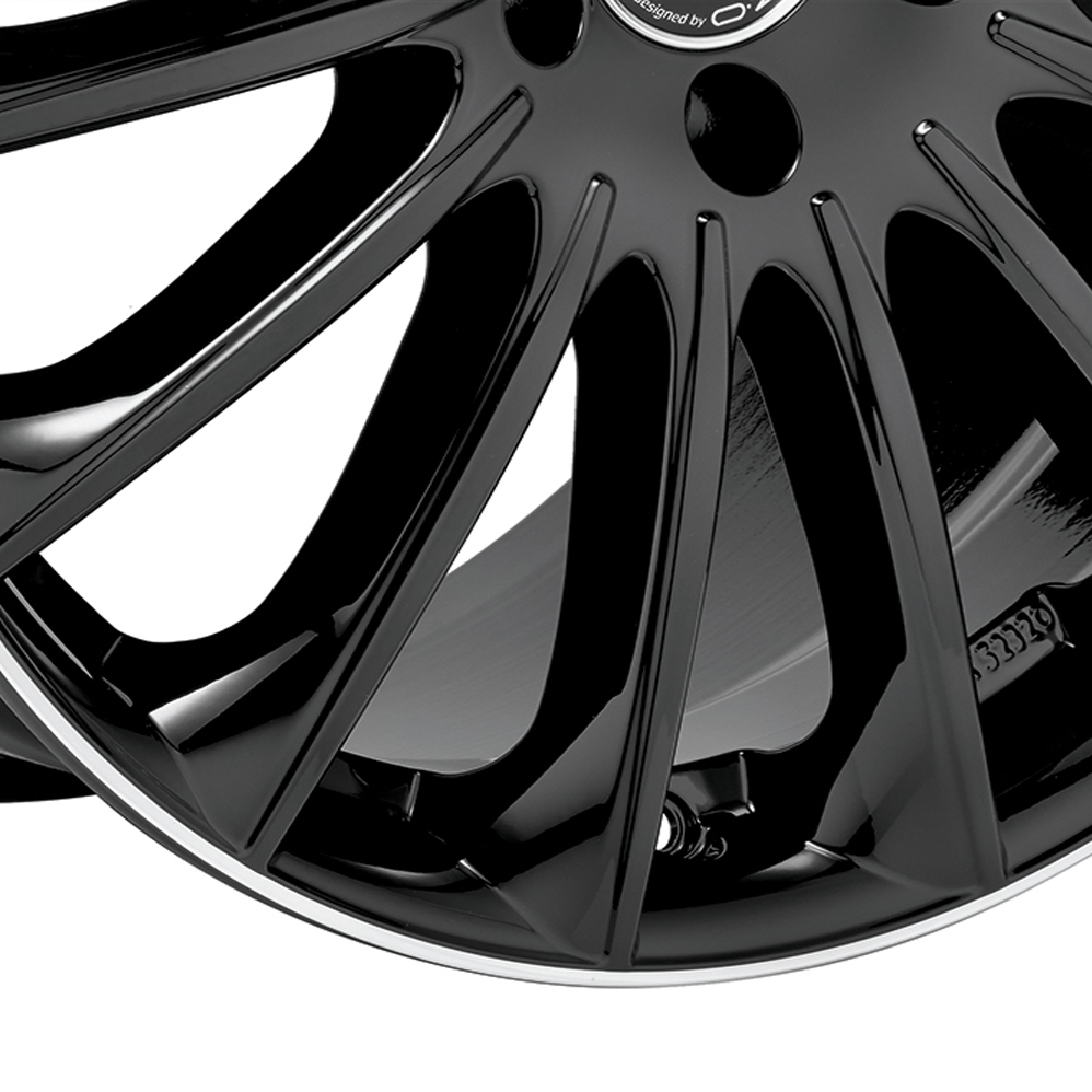 19" MSW (by OZ) 30 Gloss Black Polished Lip Alloy Wheels