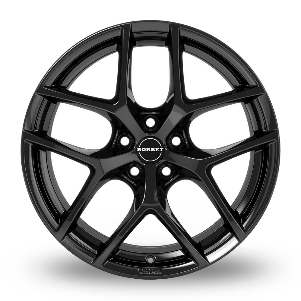 17" Borbet Y Gloss Black Alloy Wheels