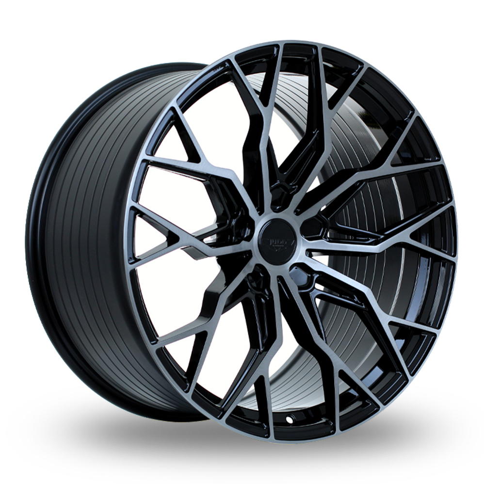Judd JSF1 Gloss Black Titanium Brushed Alloy Wheels