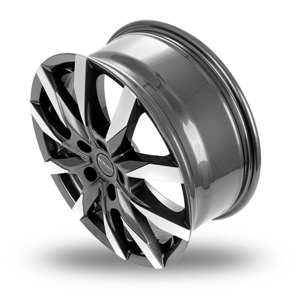 16" Borbet CW5 Gloss Anthracite Polished Alloy Wheels