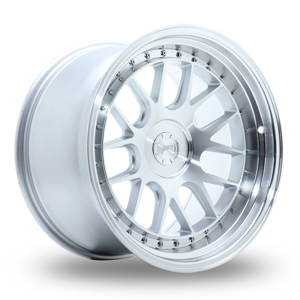Japan Racing JR40 (10.5x18) (Custom Fitment) Silver Machined Face Alloy Wheels