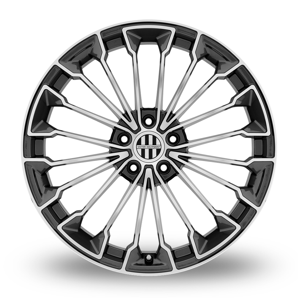 18" Victor Equipment Wurttemburg Gunmetal With Mirror Cut Face Alloy Wheels