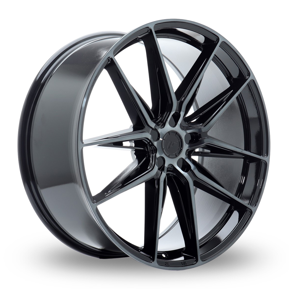 Japan Racing JR44 (9x22) (Custom Fitment) Black Machined Tinted Face Alloy Wheels