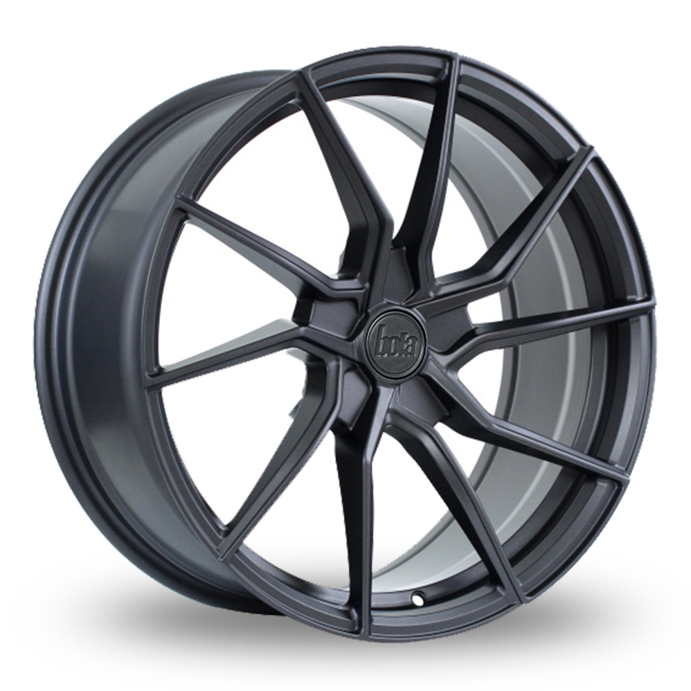 19" Bola B25 Matt Gunmetal Alloy Wheels