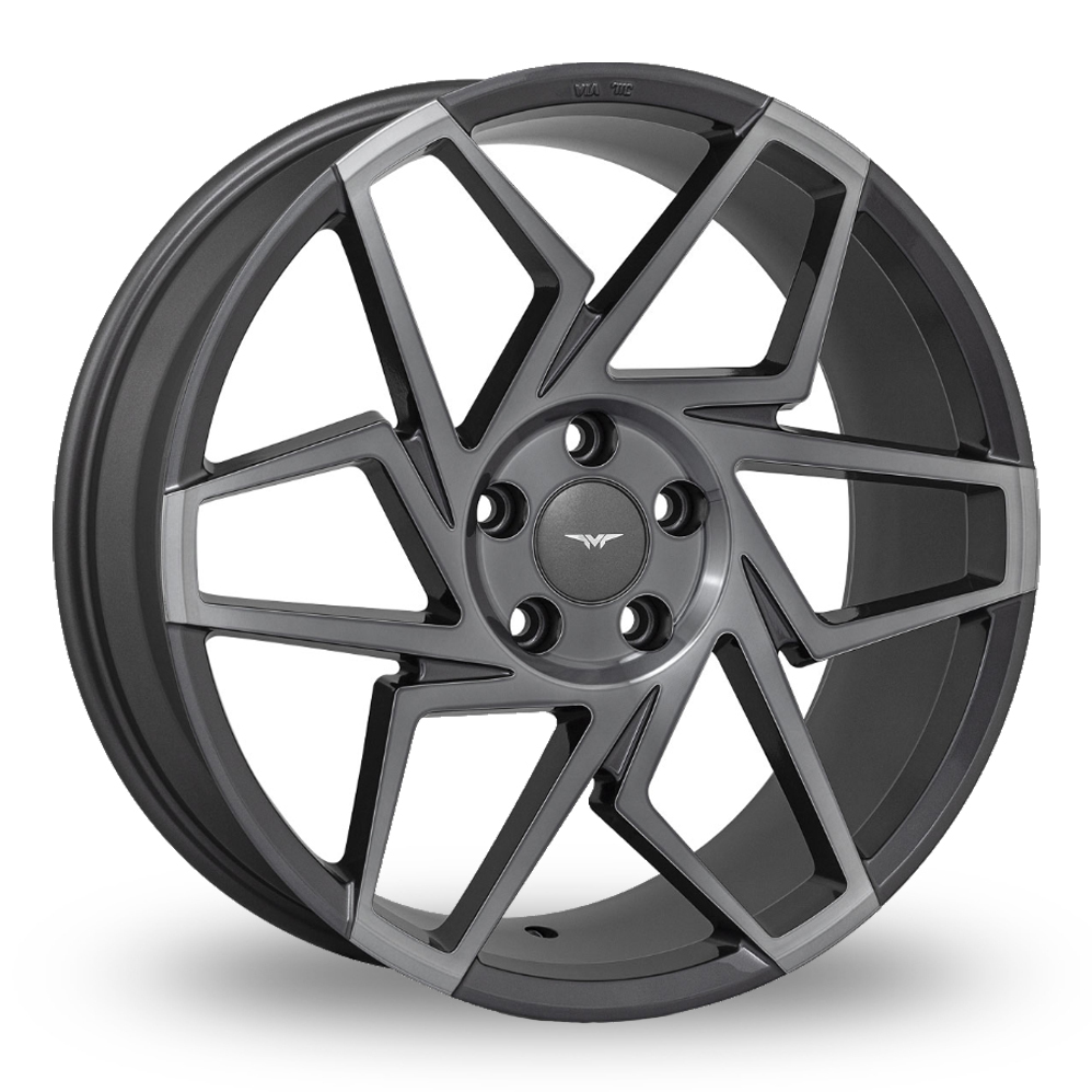 19 Inch VEEMANN V-FS27R Graphite Polished Alloy Wheels