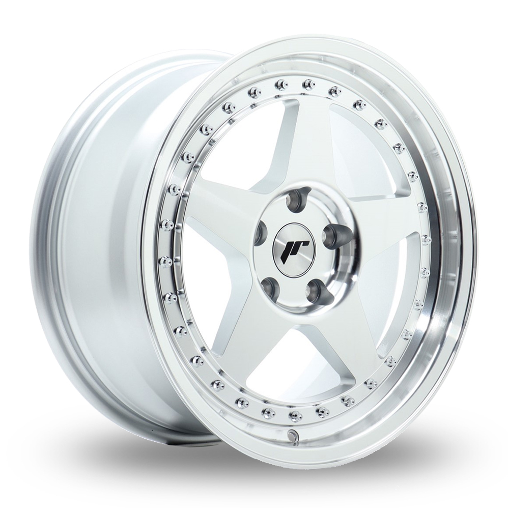 Japan Racing JR6 (8x18) (Custom Fitment) Silver Machined Face Alloy Wheels