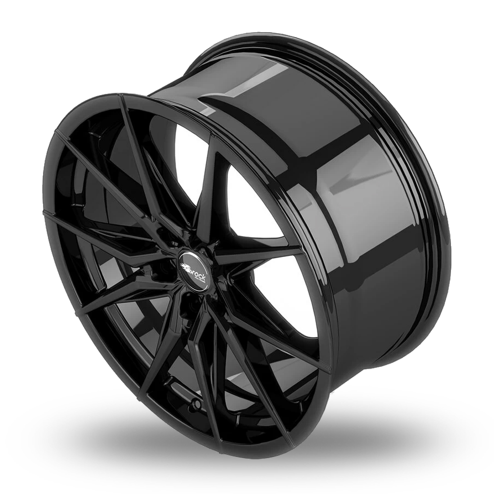 18" Brock B42 Gloss Black Alloy Wheels
