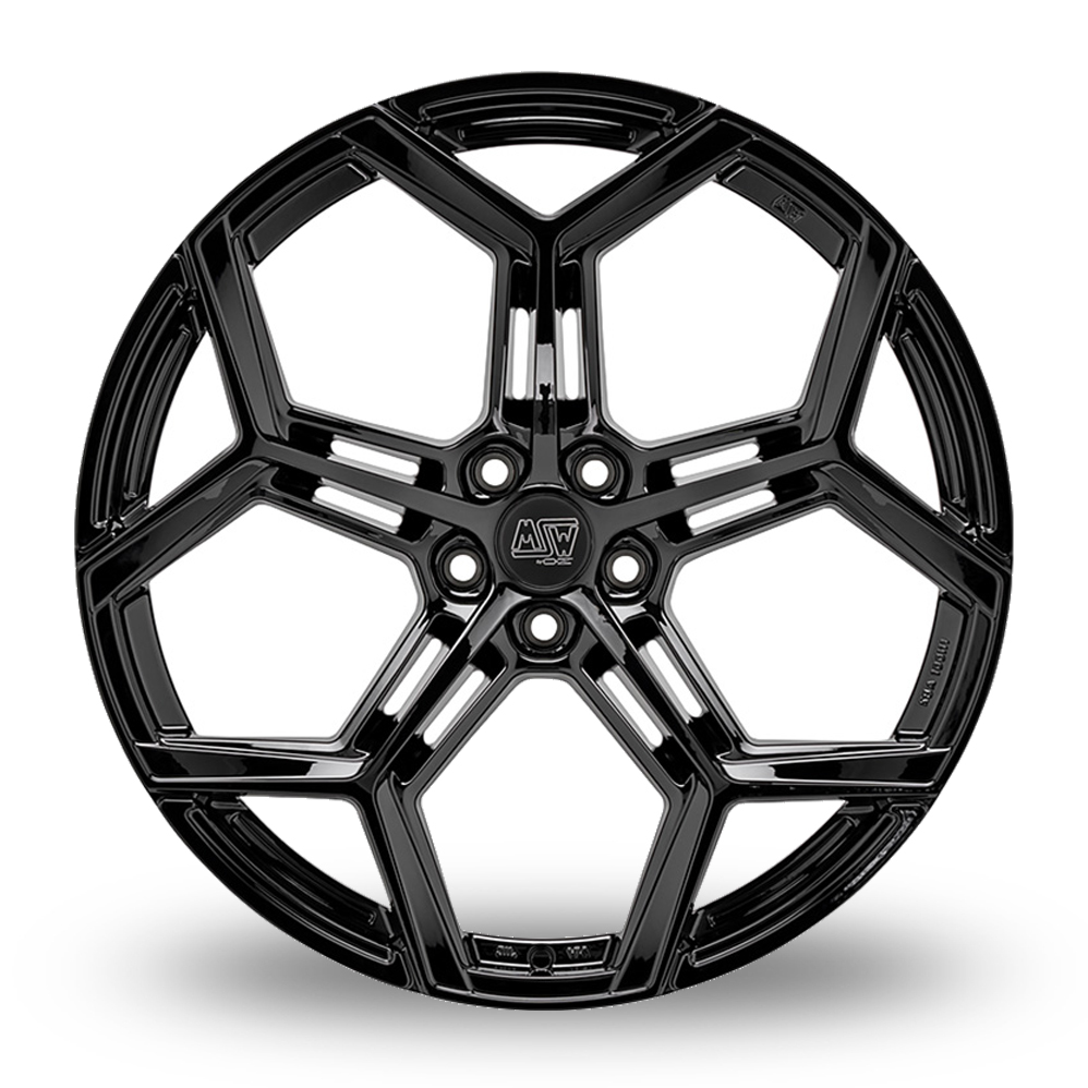 22" MSW (by OZ) 53 Gloss Black Alloy Wheels