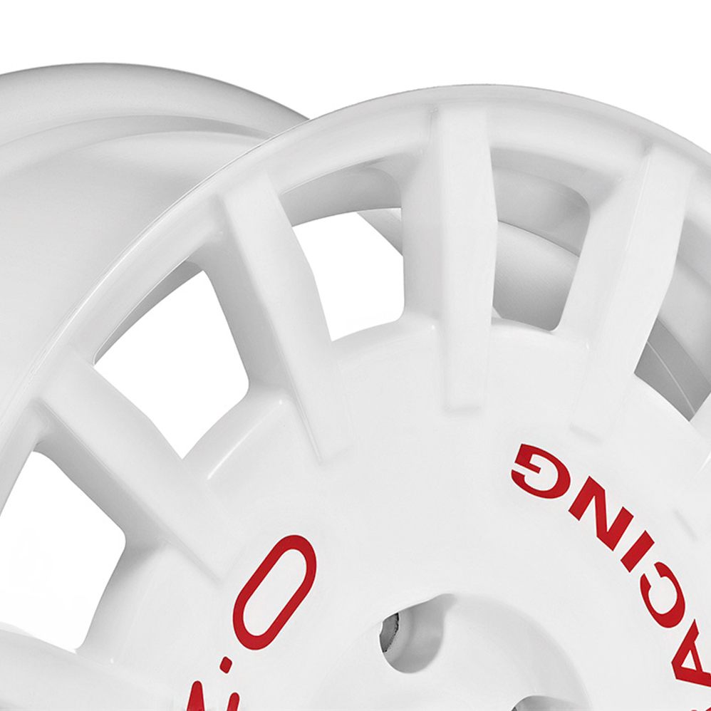 18" OZ Racing Rally Racing Race White Red Lettering Alloy Wheels