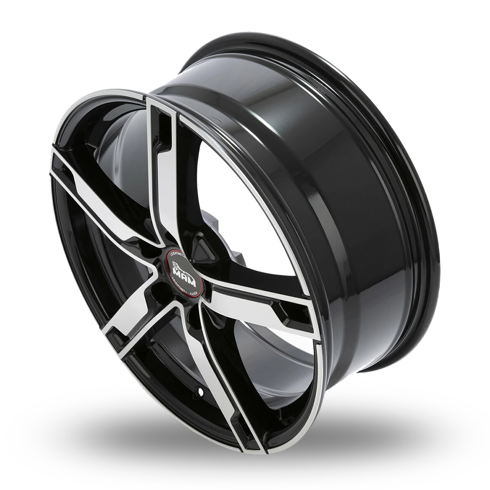 18" MAM W4 Black Polished Alloy Wheels