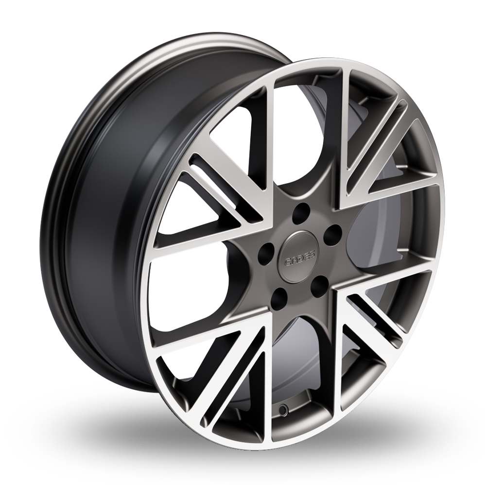 18" Cades Patriot Grey Polished Alloy Wheels