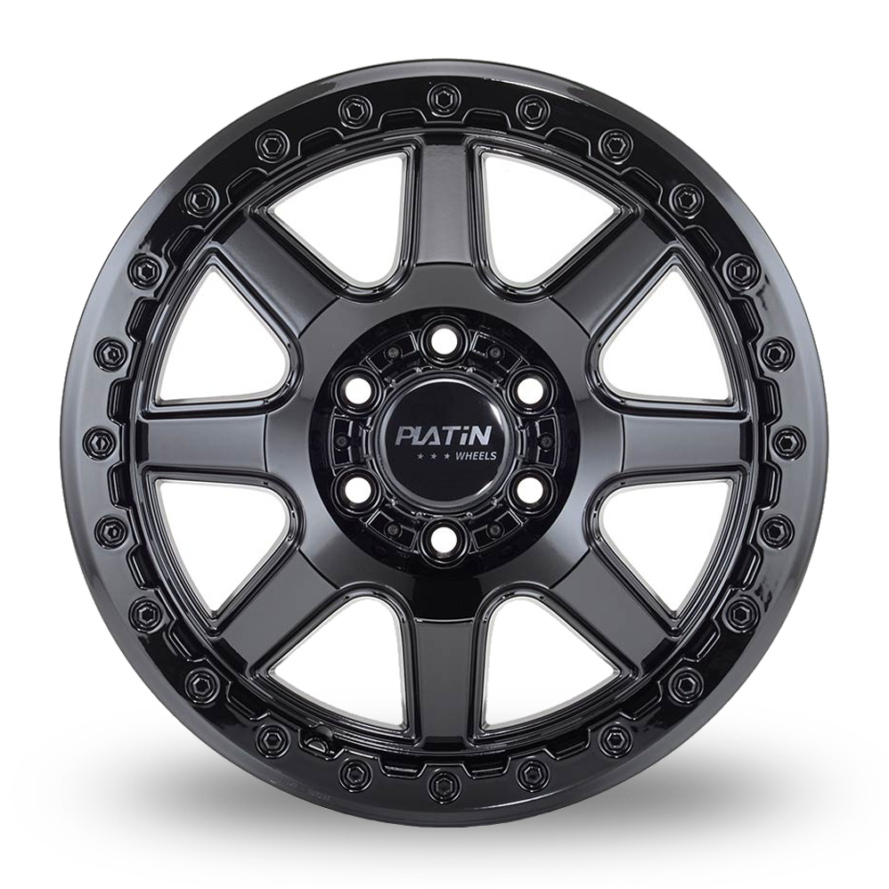 20" Platin P 111 Gloss Black Alloy Wheels