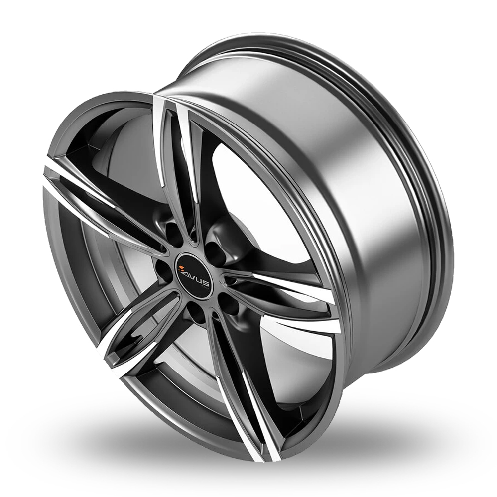 18" Avus Racing AC-MB3 Anthracite Polished Alloy Wheels