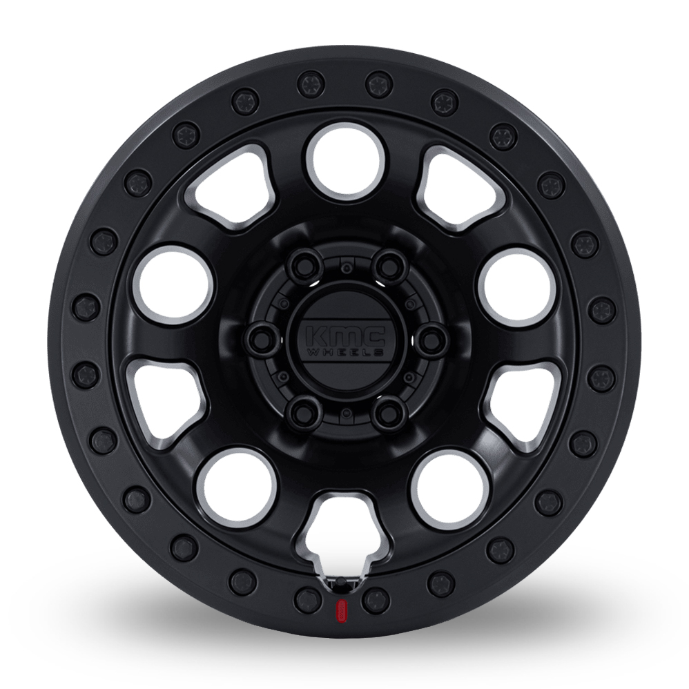 17" KMC KM241 E25 Beadlock (USA Warehouse) Blackout Alloy Wheels