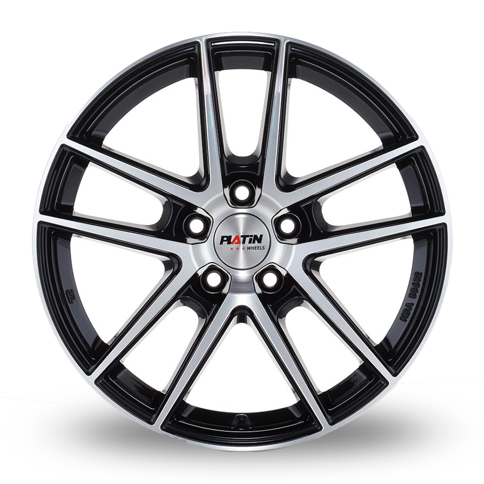 15" Platin P 73 Black Polished Alloy Wheels