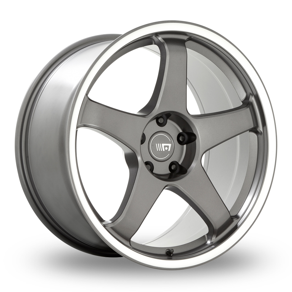 Motegi Racing MR151 CS5 Gunmetal With Machined Lip Alloy Wheels