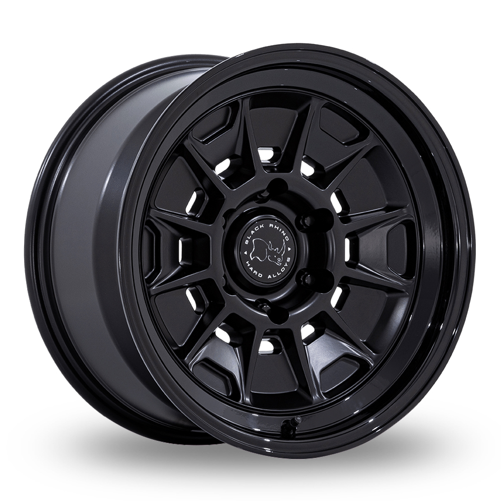 Black Rhino BR021 Mondo (USA Warehouse) Matte Black With Gloss Black Lip Alloy Wheels