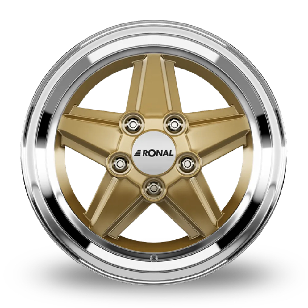 15" Ronal R9 Racing Gold Polished Rim Alloy Wheels