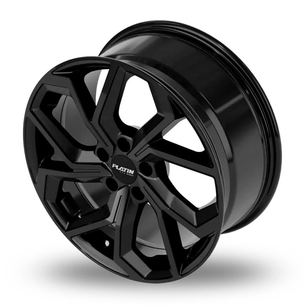 18" Platin P 117 Gloss Black Alloy Wheels