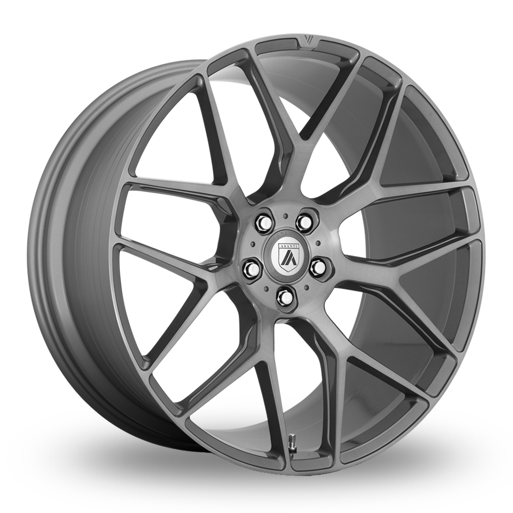 Asanti Black ABL-27 Dynasty (USA Warehouse) Titanium Brushed Alloy Wheels
