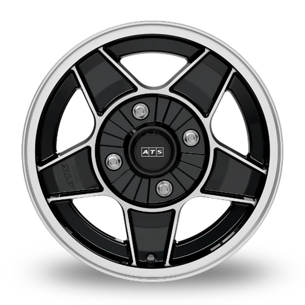 13" ATS Classic Gloss Black Polished Alloy Wheels