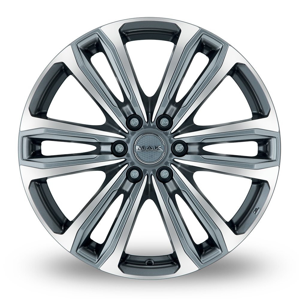 20" MAK SAFARI6 Gunmetal Mirror Alloy Wheels