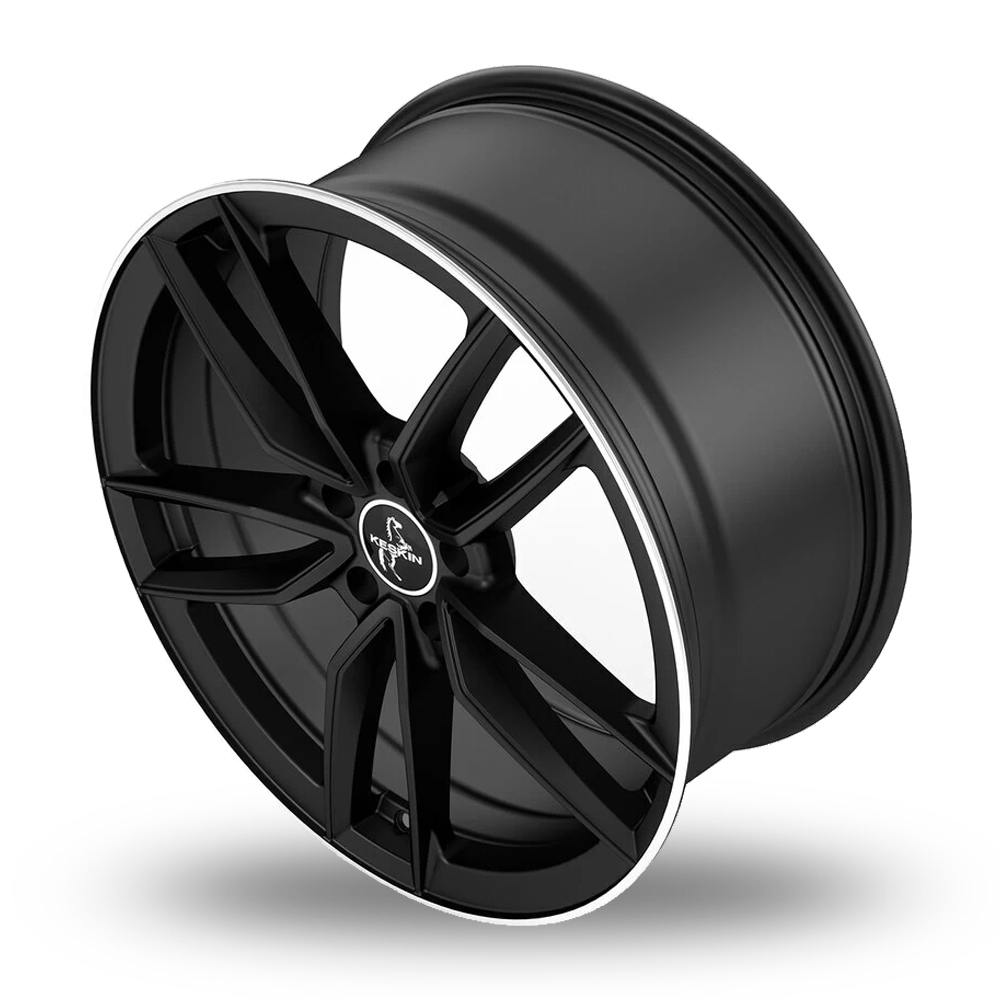 20" Keskin Tuning KT21 Matt Black Polished Lip Alloy Wheels