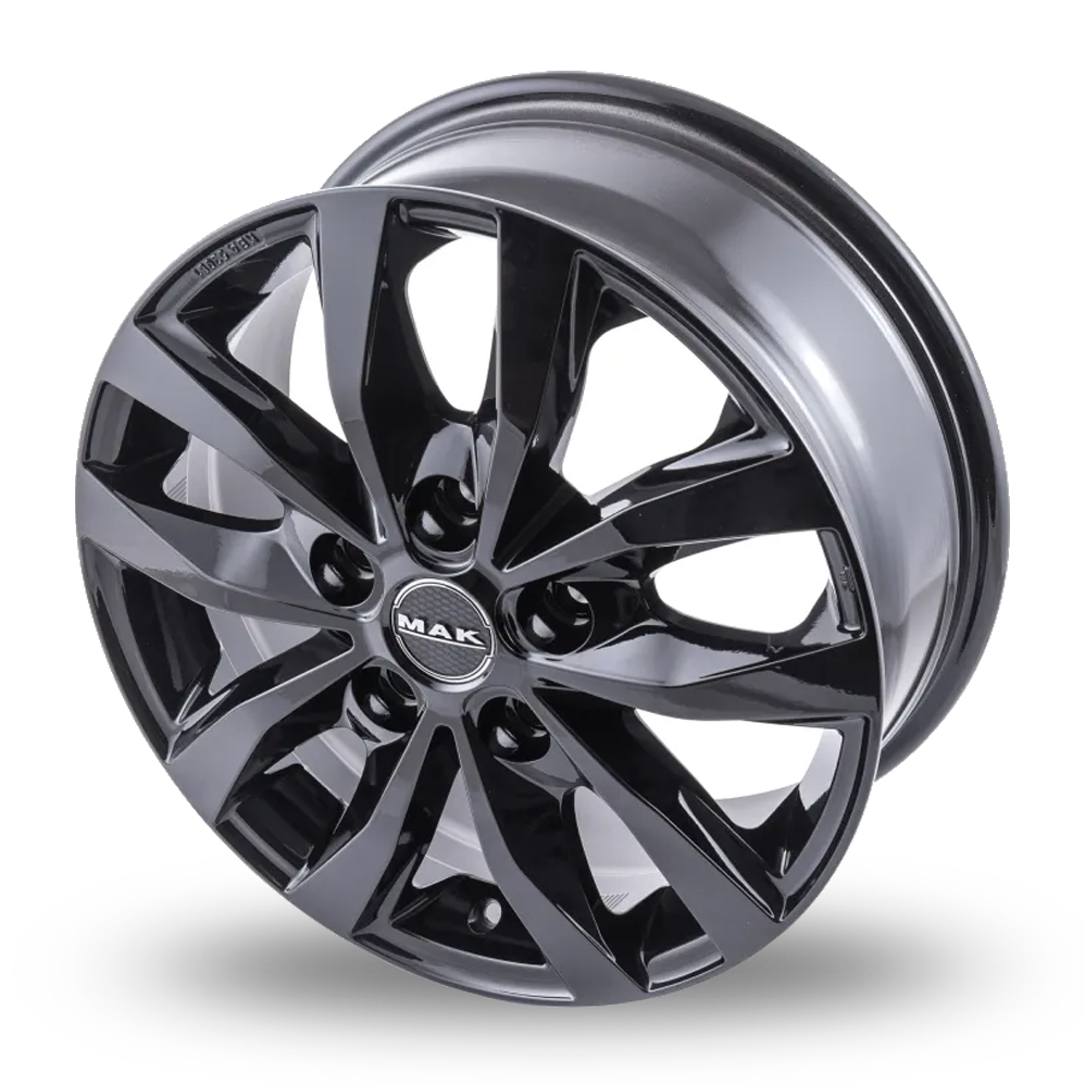 16" MAK Load 5 Gloss Black Alloy Wheels