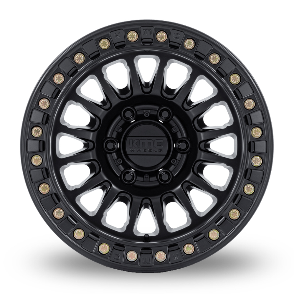 17" KMC KM239 Impact Beadlock Matt Black Alloy Wheels