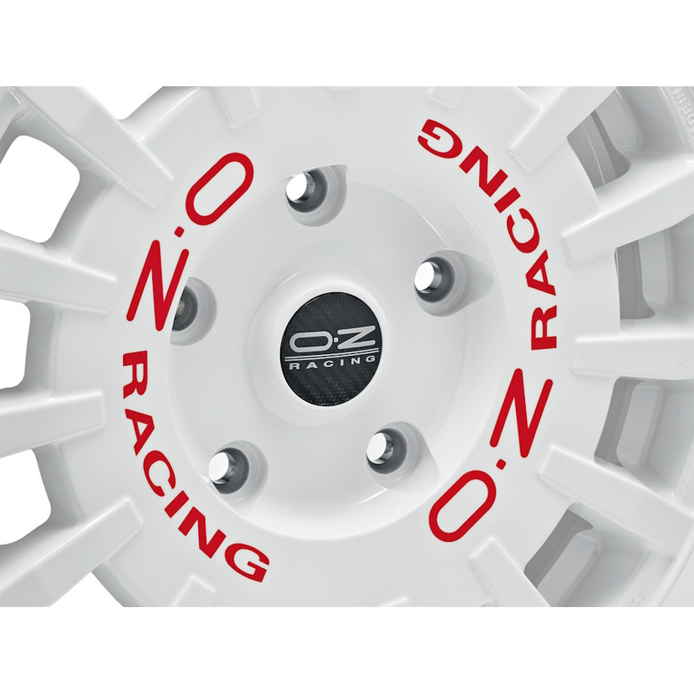 18" OZ Racing Rally Racing VAN Race White Red Lettering Alloy Wheels