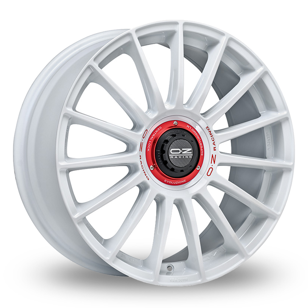 OZ Racing Superturismo Evoluzione WRC Race White Red Lettering Alloy Wheels