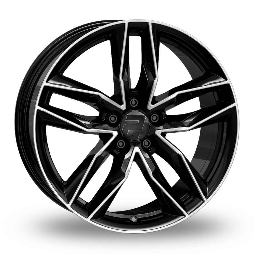 2DRV WH40 Black Machined Alloy Wheels