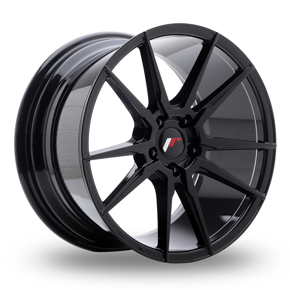 Japan Racing JR21 (9.5x18) (Custom Fitment) Gloss Black Alloy Wheels
