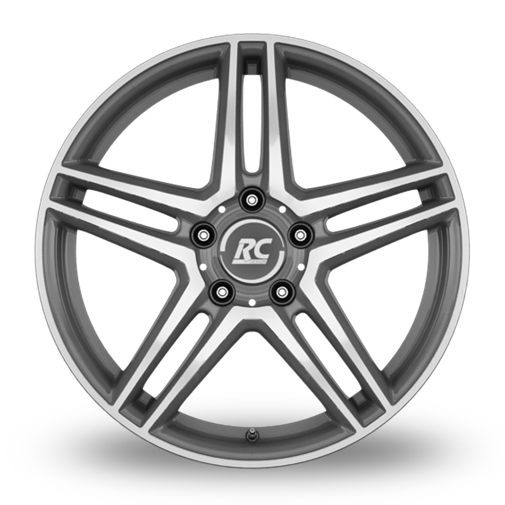19" RC Design RCD17 Himalaya Grey Front Polished Alloy Wheels