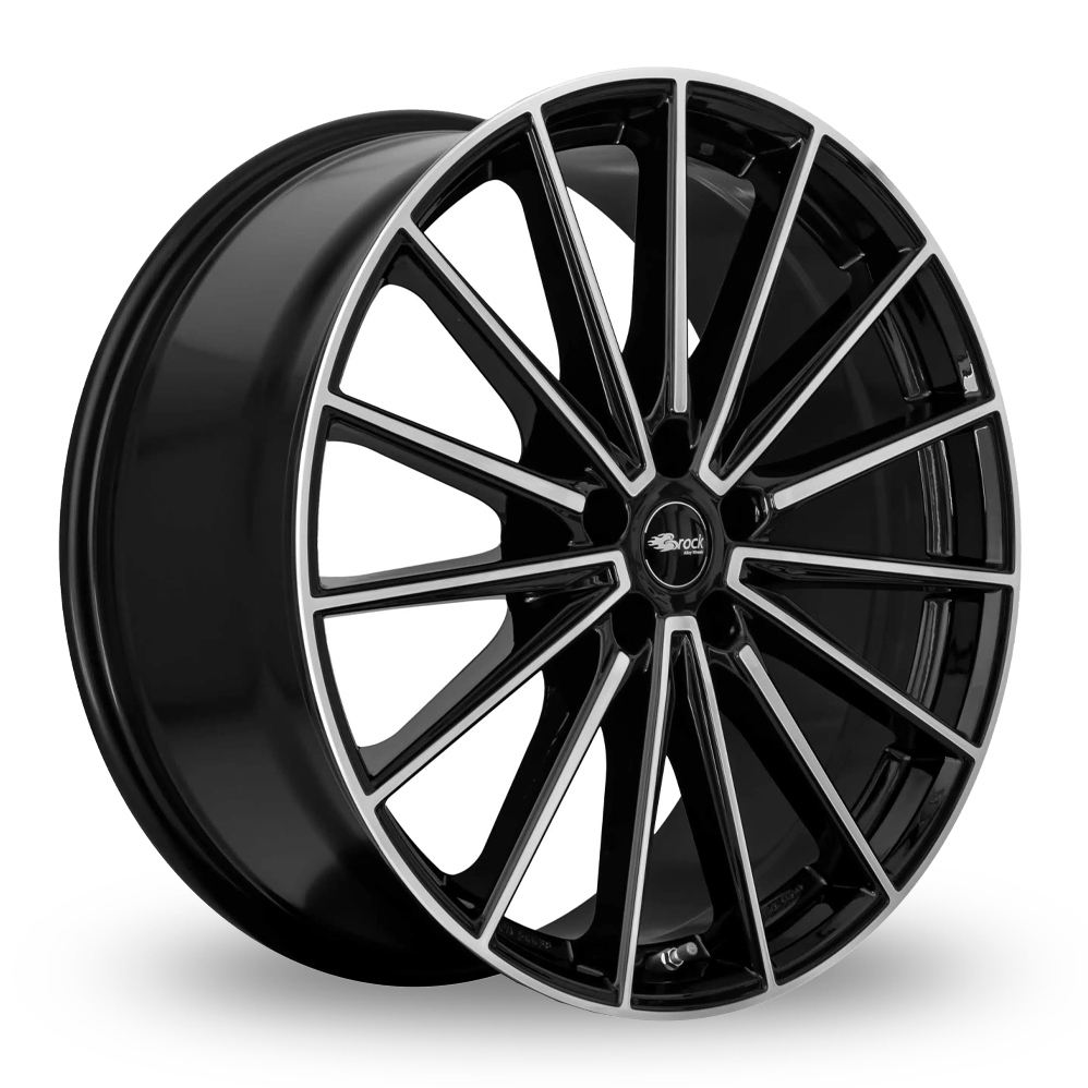 Brock B43 Gloss Black Polished Alloy Wheels